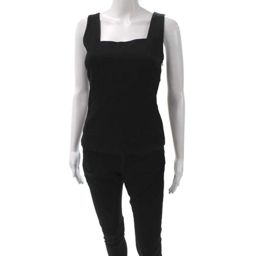 A.L.C. Womens Black Viscose Camisole Square Neck Size 2
